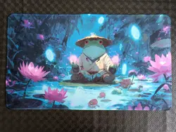 Frog Monk Playmat (TCG merch gift for Pokemon, Magic MTG, Yu-Gi-Oh gamers) - Image 1