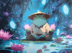 Frog Monk Playmat (TCG merch gift for Pokemon, Magic MTG, Yu-Gi-Oh gamers) - Image 2