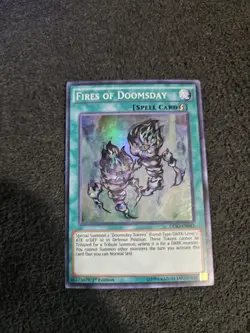Fires of Doomsday - DESO-EN043 - Super Rare - 1st Edition YuGiOh! Destiny So - Image 1