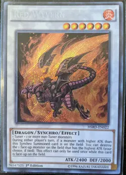 YuGiOh Red Wyvern Secret Rare 1st Edition HSRD-EN022 NM - Image 1