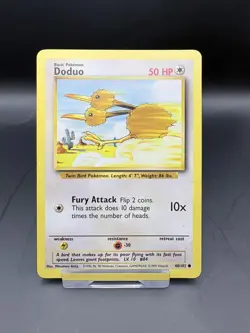 Doduo 48/102 Common Base Set Unlimited Pokemon TCG Card Lightly Played - Image 1
