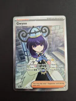 Gwynn Pokemon Pitch Black Full Art Trainer Card 109/084 Pre-release In Hand - Image 1