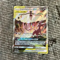 Pokemon TCG Espeon & Deoxys GX SM240 260 HP TAG TEAM GX English Card - Image 1