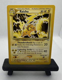 Pokemon Card Raichu 21/64 Neo Revelation Rare WOTC Vintage 2001 NM - Image 1