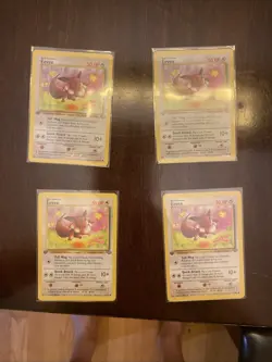 4 1st edition Pokemon TCG Eevee Jungle Card 51/64 Regular Common - Image 1