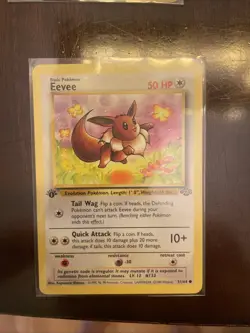 4 1st edition Pokemon TCG Eevee Jungle Card 51/64 Regular Common - Image 2