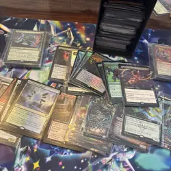 Magic The Gatherin MTG Bulk Lot Holos Rares Borderless Common Uncommon 300+ Card - Image 1