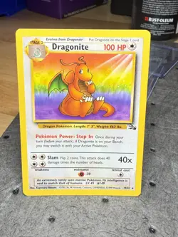 Dragonite 1999 Pokemon Fossil Set Non-Holo Card #19/62 - Image 1
