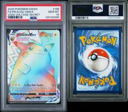 Pikachu VMAX PSA 10 Vivid Voltage Rainbow Rare 188/185 Secret Pokemon Card - Image 3