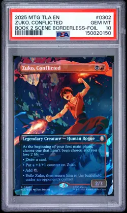 2025 MTG AVATAR: THE LAST AIRBENDER #0302 ZUKO, CONFLICTED PSA 10 - Image 1