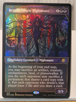 Mtg BRAIDS, ARISEN NIGHTMARE TEXTURED FOIL SHOWCASE NM DMU 329 -Argo- - Image 1