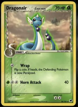 Dragonair 28/101 Uncommon Dragon Frontiers LP Pokemon Card - Image 1