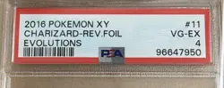 2016 Pokemon Xy Evolutions #11 Charizard Rev.Foil Evolutions PSA VG-EX 4 - Image 3