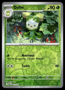 Dolliv 022/182 Common Destined Rivals Pokemon Reverse Holo Near Mint - Image 1