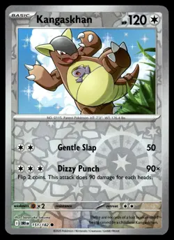 Kangaskhan 151/182 Common Destined Rivals Pokemon Reverse Holo Near Mint - Image 1