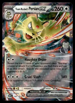 Team Rocket's Persian ex 150/182 Double Rare Destined Rivals Pokemon Holo NM - Image 1