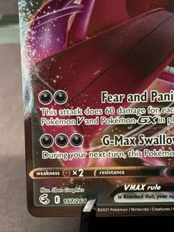 Pokemon TCG Gengar VMAX Ultra Rare SWSH08: Fusion Strike 157/264 NM - Image 5