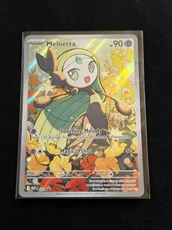 Meloetta 026 Scarlet Violet Mega Evolution 2025 IR Holo Pokemon Card Full Art - Image 1