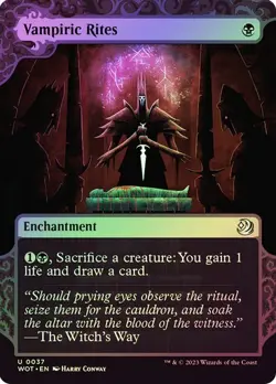 MTG - Vampiric Rites - Showcase Foil - WOE - Enchanting Tales - Magic - Image 1