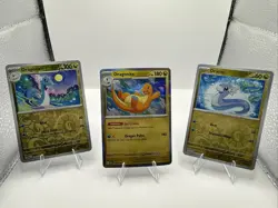 Pokemon Scarlet & Violet 151 Dragonite Holo & Dratini & Dragonair Reverse Holo - Image 1