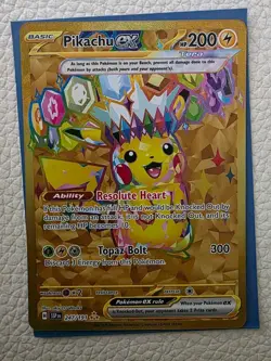 Pikachu ex 247/191 SV08 Surging Sparks Hyper Rare Full Art Holo English HP 200 - Image 1