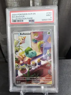 Pokemon Bulbasaur 2024 Stellar Crown Illustration Rare PSA 9 - Image 1