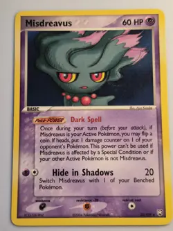 Misdreavus 25/109 Team Rocket Returns Regular Rare Vintage Pokemon TCG - LP - Image 1
