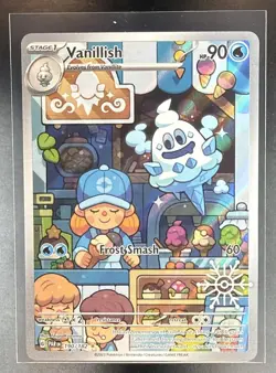 2025 Pokemon Holiday Calendar Vanillish #190/182 Illustration Rare Holo - Image 1