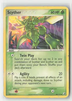 Scyther 46/115 Uncommon Unseen Forces Pokemon Moderately Played - Image 1