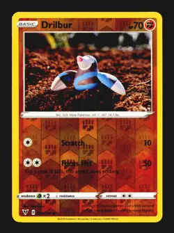 Drilbur 091/185 Common Vivid Voltage Reverse Holo Near Mint - Image 2
