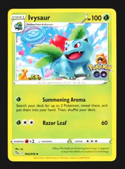 Ivysaur 002/078 Uncommon Pokemon GO Near Mint - Image 2