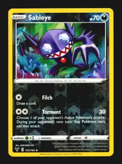 Sableye 105/185 Uncommon Vivid Voltage Reverse Holo Near Mint - Image 2