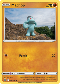 Machop 086/196 Common Lost Origin Near Mint - Image 3