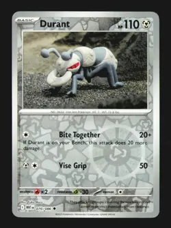 Durant 070/086 Uncommon White Flare Reverse Holo Near Mint - Image 1