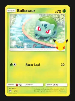 Bulbasaur 001/025 Promo McDonald's 25th Anniversary Promos Near Mint - Image 2