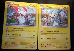 Plusle & Minun Connecting Art 31/111 32/111 AA04 XY Pokemon Furious Fists *CUTE* - Image 1