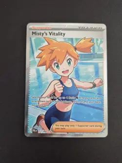 Misty's Vitality 111/084 Pokemon TCG Me05: Pitch Black Full Art Holo - Image 1