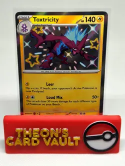 Pokemon TCG: Toxtricity 141/091 Paldean Fates Shiny Holo Rare NM Mint - Image 1