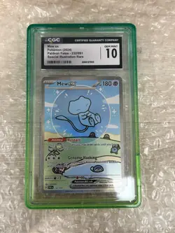 Pokemon Mew ex 232/091 SIR Bubble Mew Paldean Fates CGC 10 GEM MINT with Guard - Image 1