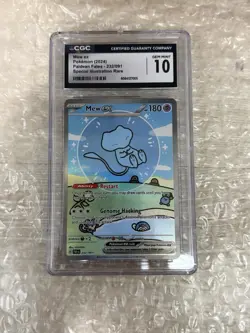 Pokemon Mew ex 232/091 SIR Bubble Mew Paldean Fates CGC 10 GEM MINT with Guard - Image 2