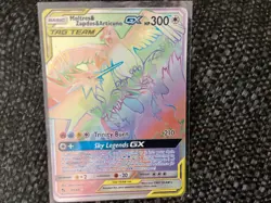 Rainbow Moltres Zapdos Articuno GX Secret Rare Pokemon 69/68 Tag Team Holo - Image 1