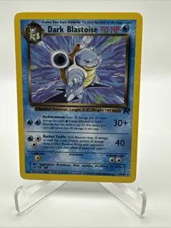 Damaged 20/82 Dark Blastoise Team Rocket Non-Holo Rare Pokemon TCG 2000 - Image 1