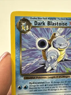 Damaged 20/82 Dark Blastoise Team Rocket Non-Holo Rare Pokemon TCG 2000 - Image 4