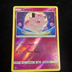 Clefairy Hidden Fates 39/68 Reverse Holo Common Pokemon TCG - Image 1