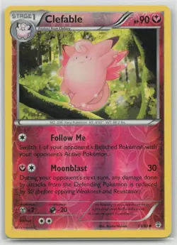 Clefable 51/83 Uncommon Generations Pokemon Reverse Holo Moderately Played - Image 1