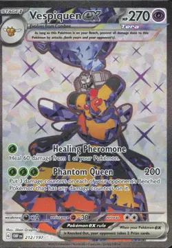 Vespiquen ex 212/197 Ultra Rare Obsidian Flames Pokemon Near Mint - Image 1
