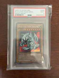 Blue-Eyes Toon Dragon MRL-000 Unlimited Edition PSA 9 Mint Secret Rare 2002 - Image 1
