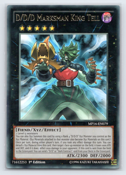 D/D/D Marksman King Tell - MP16-EN079 - Rare - 1st Edition Yugioh - Image 1