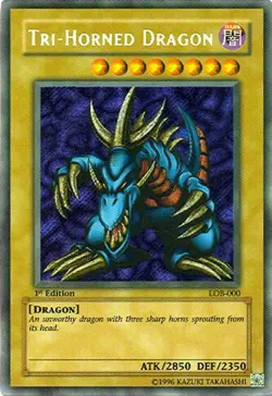 YuGiOh - Tri-Horned Dragon Unlimited [LOB - LOB-000] - NM/Secret Rare - Image 1