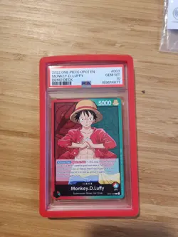 2022 ONE PIECE OP01-ROMANCE DAWN - demo deck #003 MONKEY D. LUFFY PSA 10 low pop - Image 1